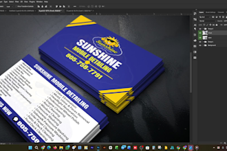 create professional business card design with clean branding
