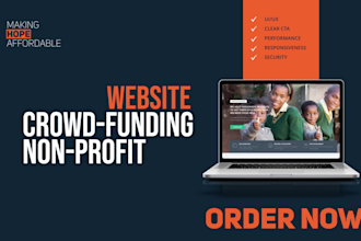 create crowdfunding fundraising donation nonprofit website