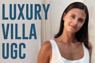 create female ugc video on luxury villa