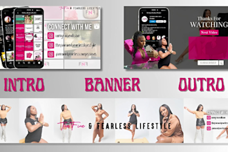 make a youtube intro, outro, and banner