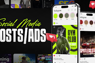 do creative social media posts, facebook ads and banner design