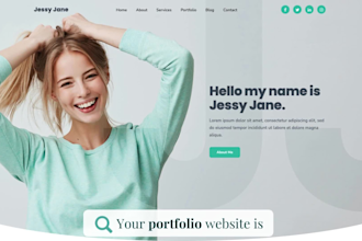build personal portfolio website, blog or business website