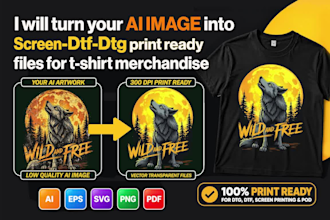 do screen print ready file or halftone dtf dtg print ready files for t shirt
