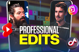 professionally edit your tiktok, reels and shorts for social media edit