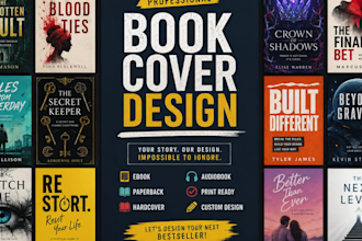 design professional book, ebook, kindle, kdp paperback cover design