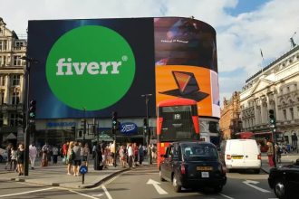 add your logo and slogans to the billboard in this video of piccadilly, london