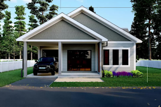 create 3d house exterior design and rendering