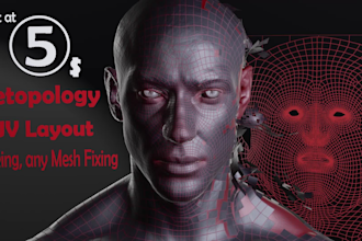 make retopology, uv layout and baking maps