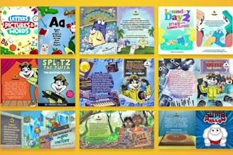 illustrate your childrens story book cover and pages