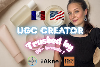 be your professional actress for french and english ugc ads