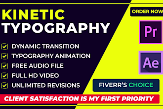provide kinetic typography and typography animation