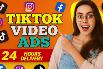 create customized dropshipping fb video ads ,tik tok ads