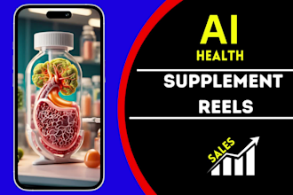 create ai health supplements instagram reels, tiktoks,