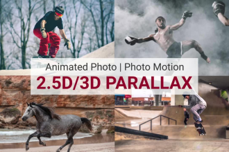 create parallax photo animation video from your still image