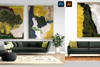 create printable digital oil painting abstract wall art