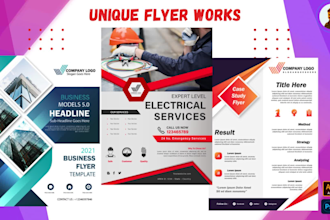 design social media flyer, unique modern flyer