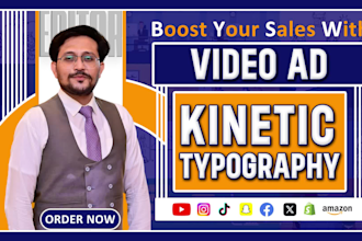 create kinetic typography video with motion graphics and text animation title