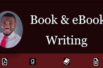 be your ghostwriter and ebook writer