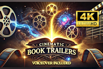 create your 4k cinematic movie style book trailer