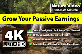 create youtube channel with 4k relaxing, meditation, yoga and piano music video