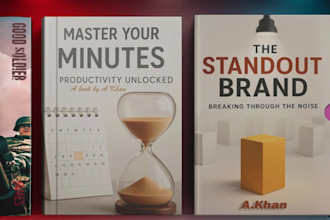 design high quality 3d book mockups with spine and back