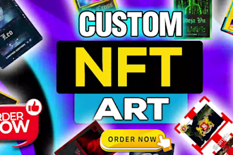 create unique style custom 3d nft trading card