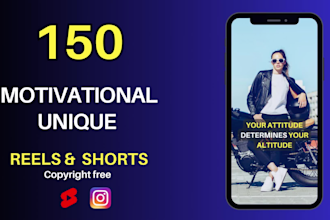 create unique motivational shorts for youtube, instagram and tiktok
