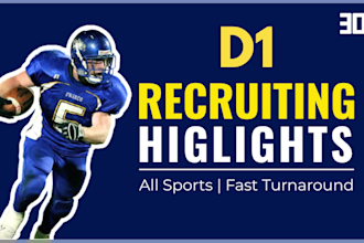 edit high school sports recruiting highlight tape or video