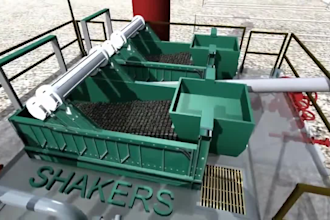 create 3d drilling rig industrial animation mud pump animation video