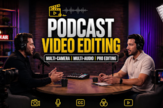 professionally edit multi camera podcast and videos