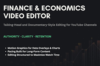 edit youtube videos for finance and economics channels