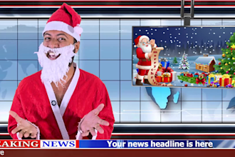 wish you a merry christmas by santa claus