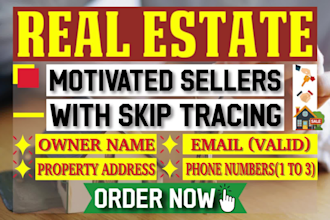 provide real estate motivated sellers with skip tracing