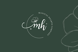 make floral botanical logo design for your flower shop