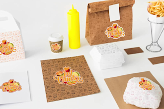 do professional food and restaurant logo, menu, and packing