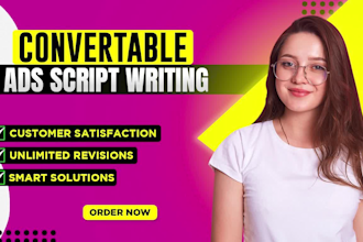 write a commercial sales scripts and edit ads for your business