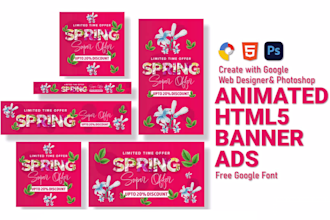 design animated HTML5 banner or google display ads