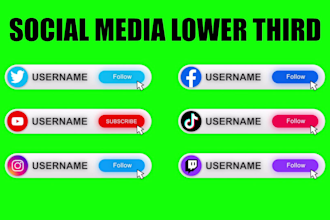 create social media lower third animation