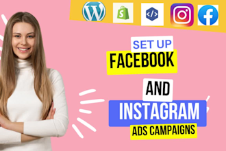 design and run facebook ads campaigns, instagram ads, and shopify ads
