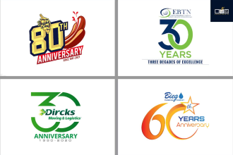 do anniversary, sports or event logo professionally