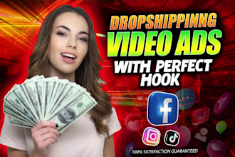 create shopify dropshipping facebook video ads creative
