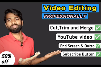 edit your video professionally, cut, crop, trim and merge,