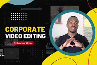 professionally edit corporate interviews and promo videos