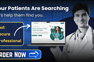 design a high converting dentist and medical website with smart booking system