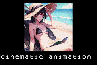 make pixel art character, assets or env animation