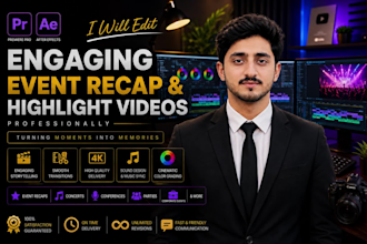 edit engaging event recap and highlight video professionally