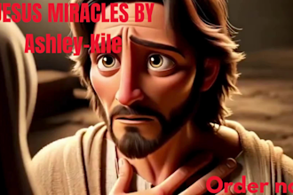 create a stunning 3d ai generated bible story from the bible