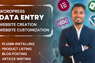 do wordpress data entry, blog post, product listing, and content upload
