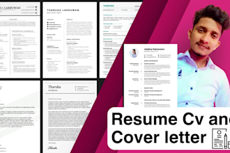 make a professional CV, modern resume, cover letter in 12 hours