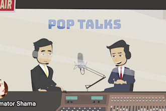 create an animated podcast video for you